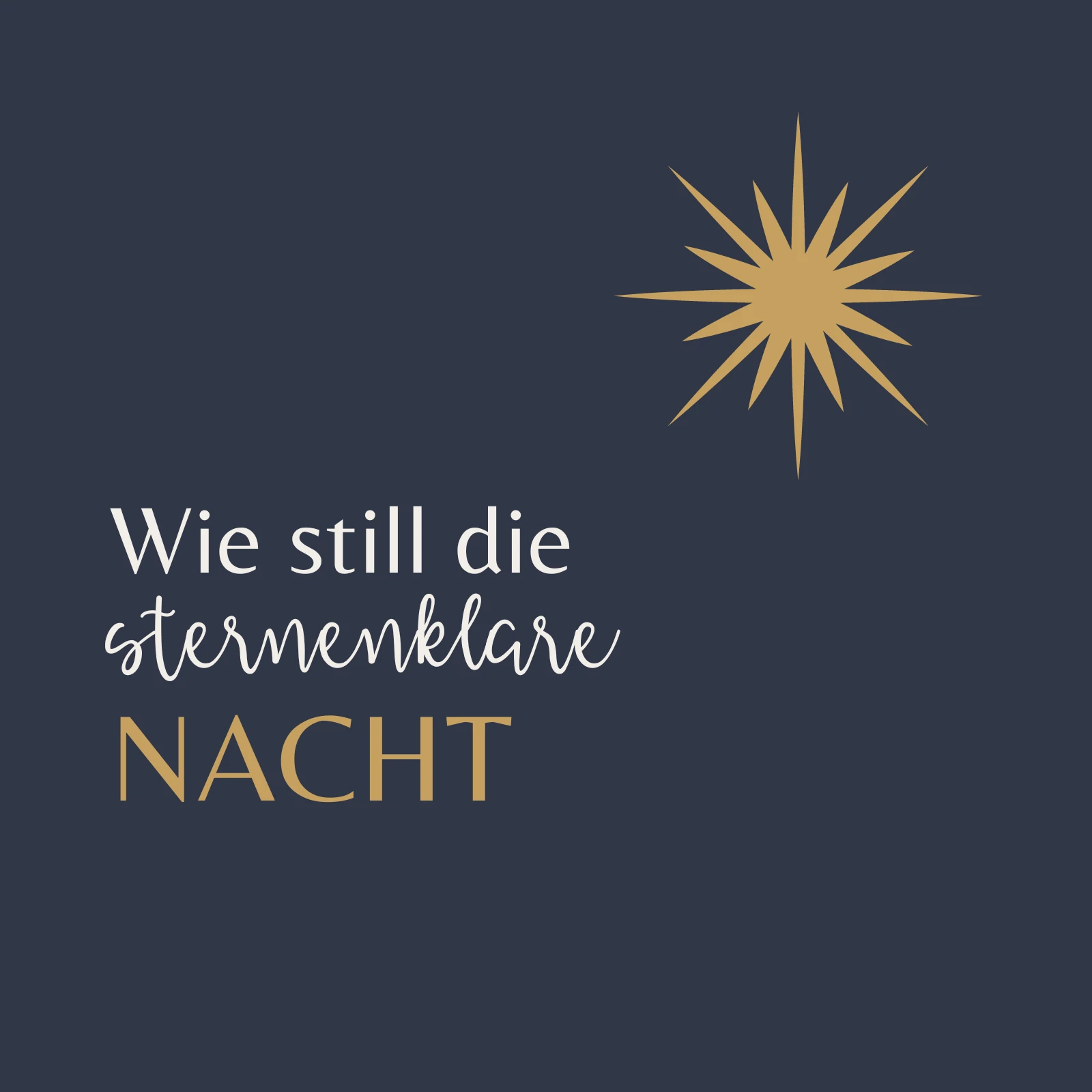 Cover für Wie still die sternenklare Nacht